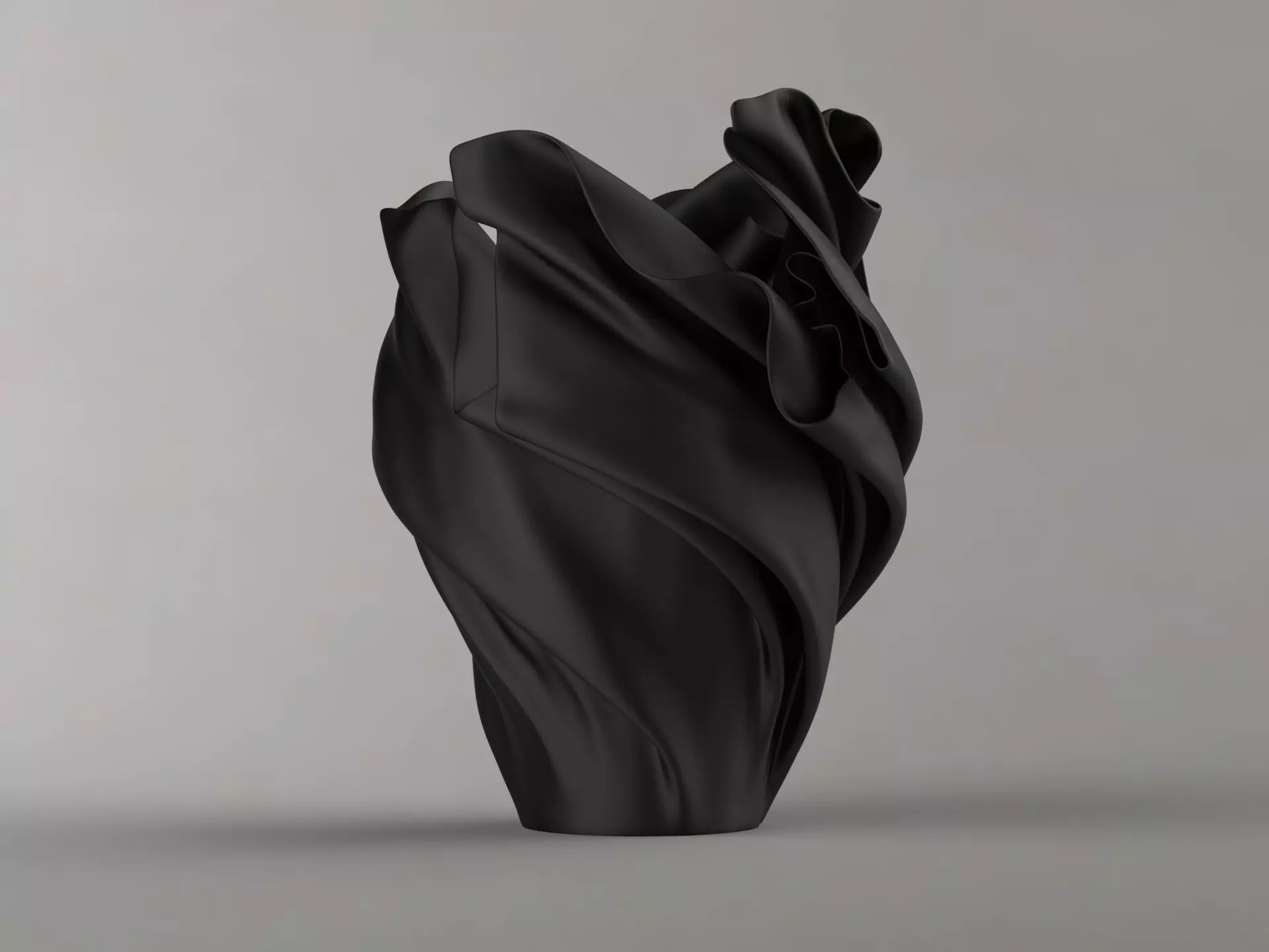 Dynamic Cloth Vase 3D print model_1