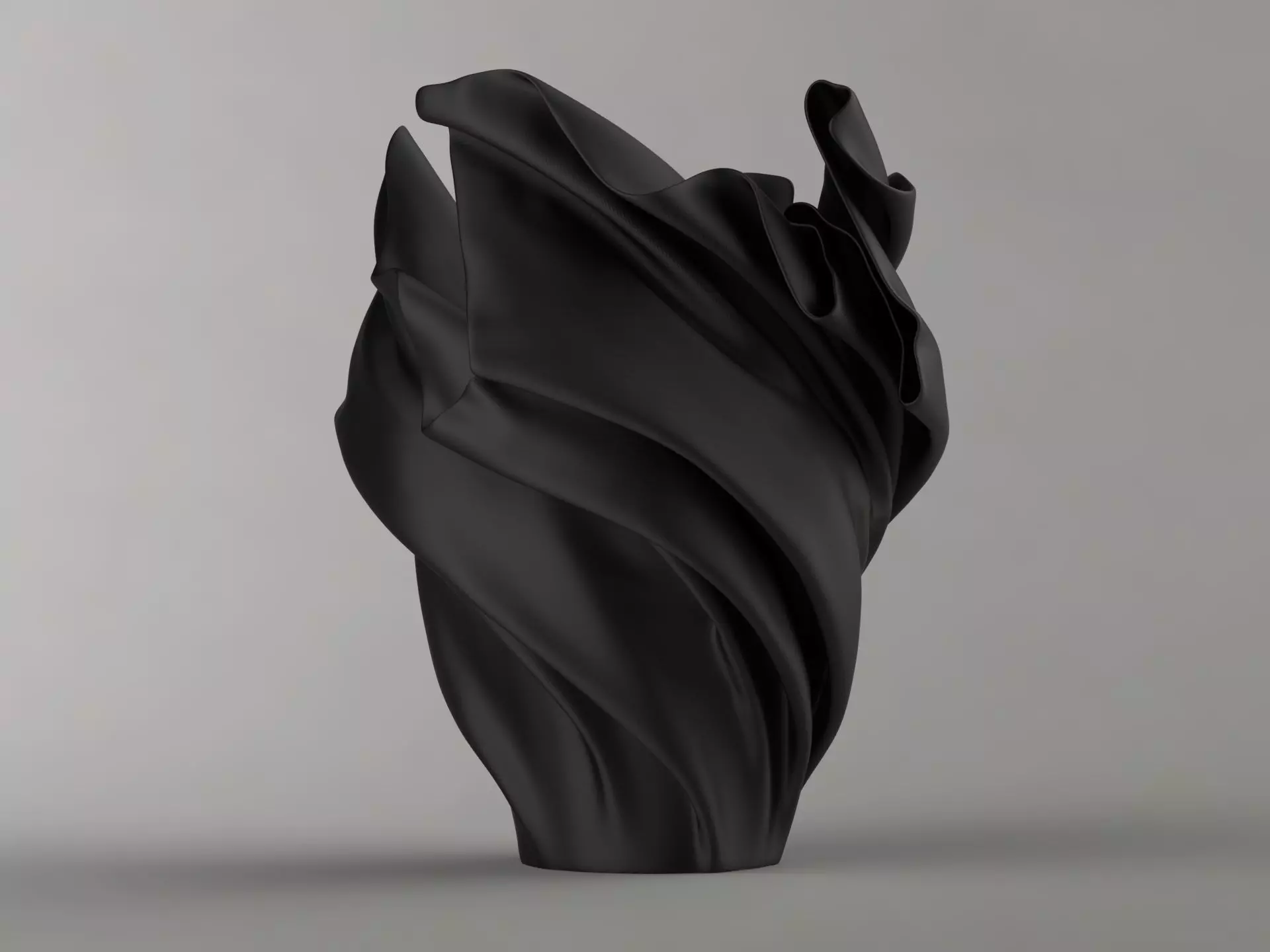 Dynamic Cloth Vase 3D print model_0