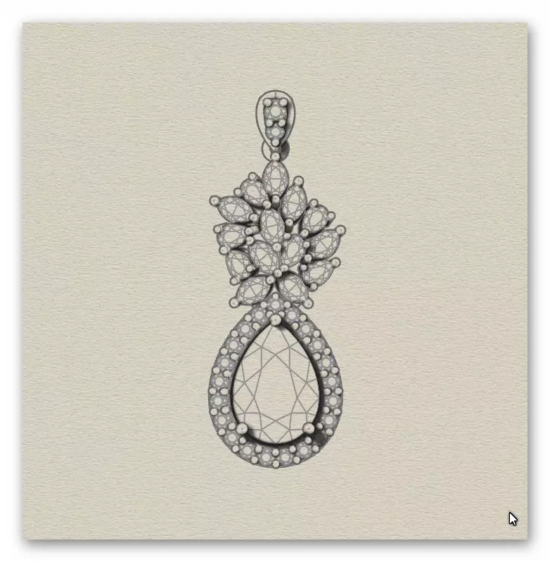 pear emerald jewelry pendant 3D print model_5