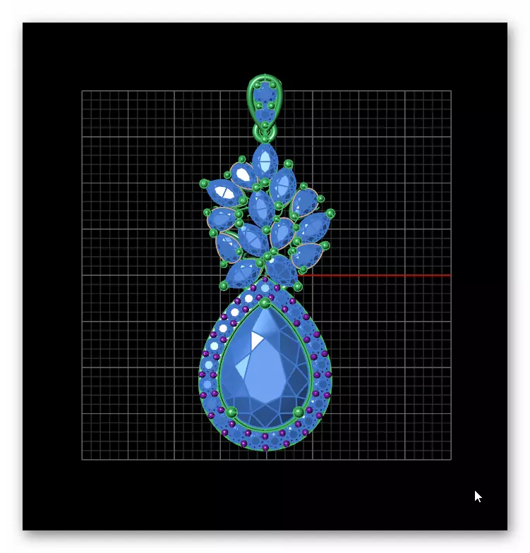 pear emerald jewelry pendant 3D print model_4