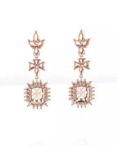 emerald pear triangle jewelry earring