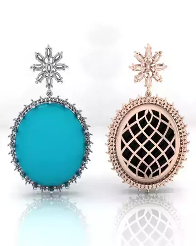 oval halo high jewelry pendant