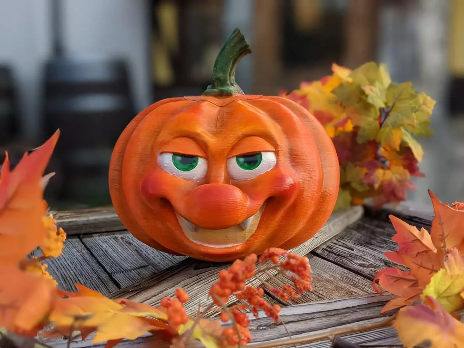 Smirking Cartoon Pumpkin 3D print model_5