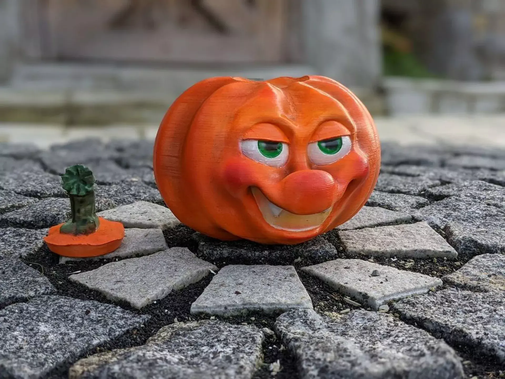 Smirking Cartoon Pumpkin 3D print model_3