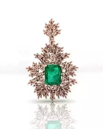 emerald marquise halo jewelry pendant