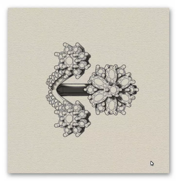 marquise and round bypass jewelry ring  3D print model_5