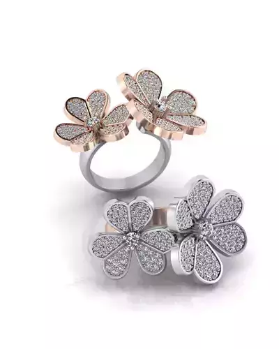 clover high jewelry ring 