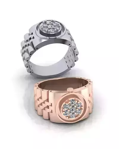 flower setting men jewelry ring 
