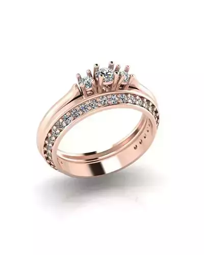3 stone engagement jewelry ring 