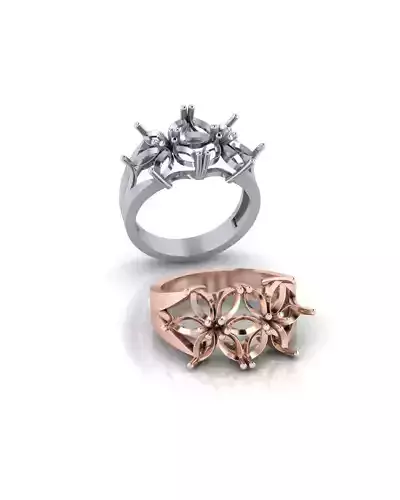 round and marquise jewelry ring 
