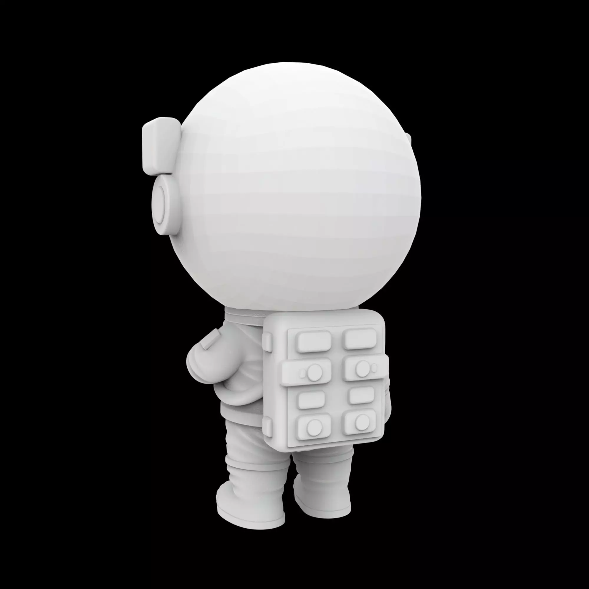 Cartoon Astronaut Figurine 3D Print Model 3D print model_2