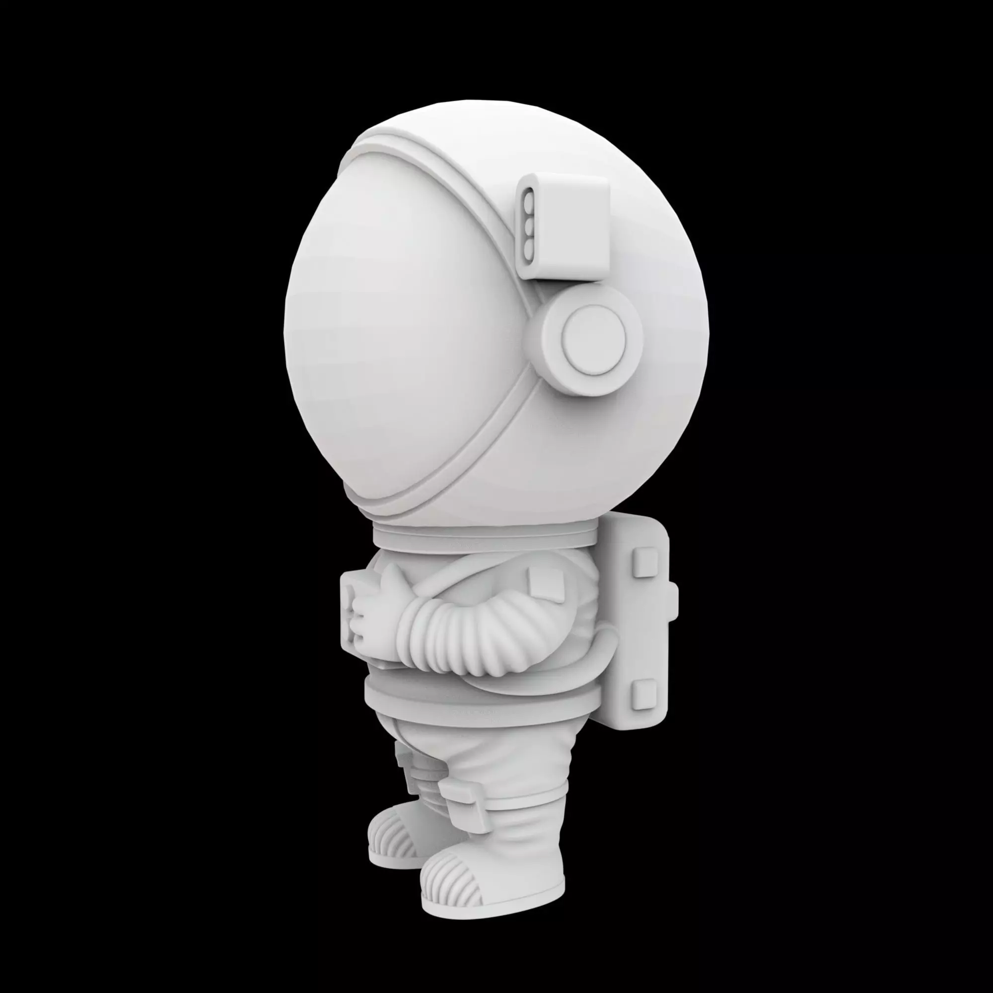 Cartoon Astronaut Figurine 3D Print Model 3D print model_1