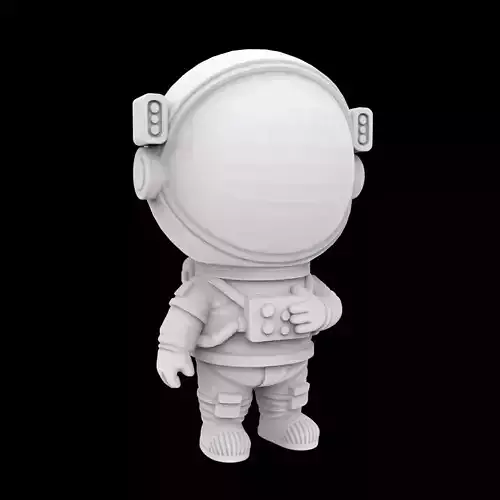 Cartoon Astronaut Figurine 3D Print Model