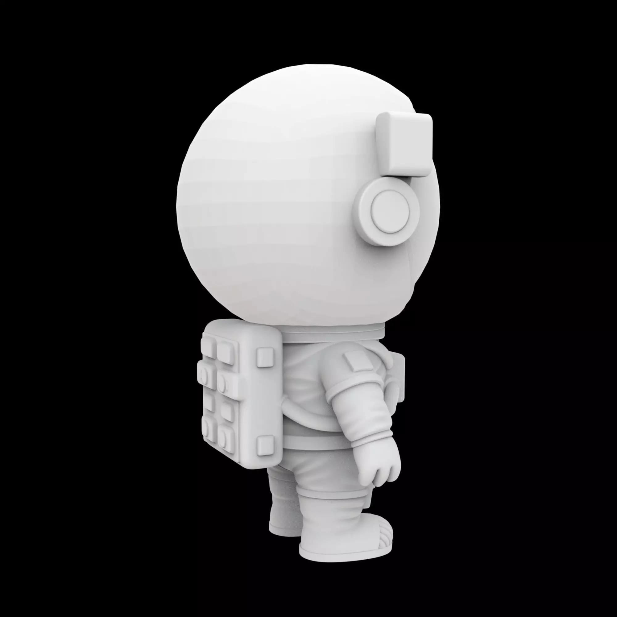 Cartoon Astronaut Figurine 3D Print Model 3D print model_3