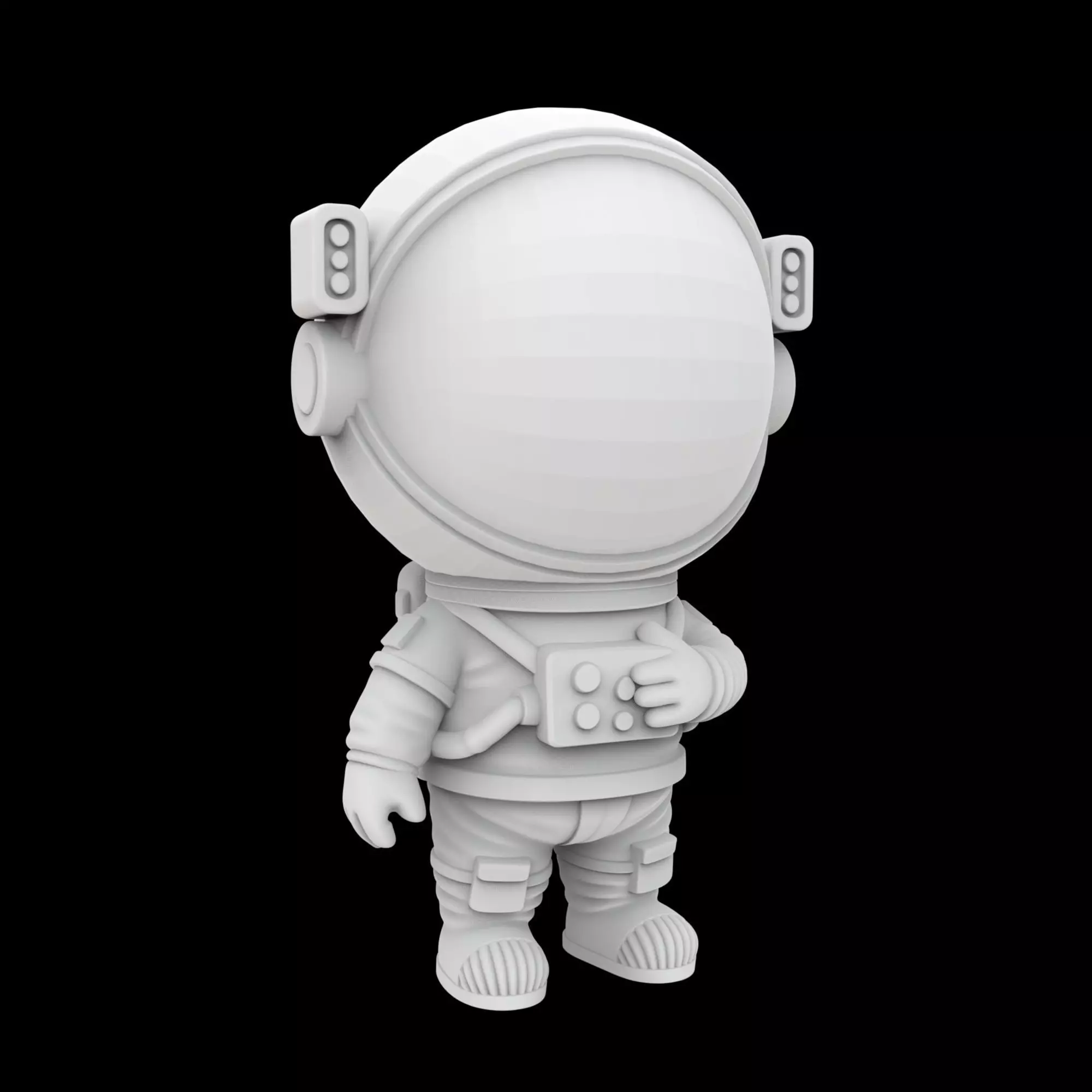 Cartoon Astronaut Figurine 3D Print Model 3D print model_4