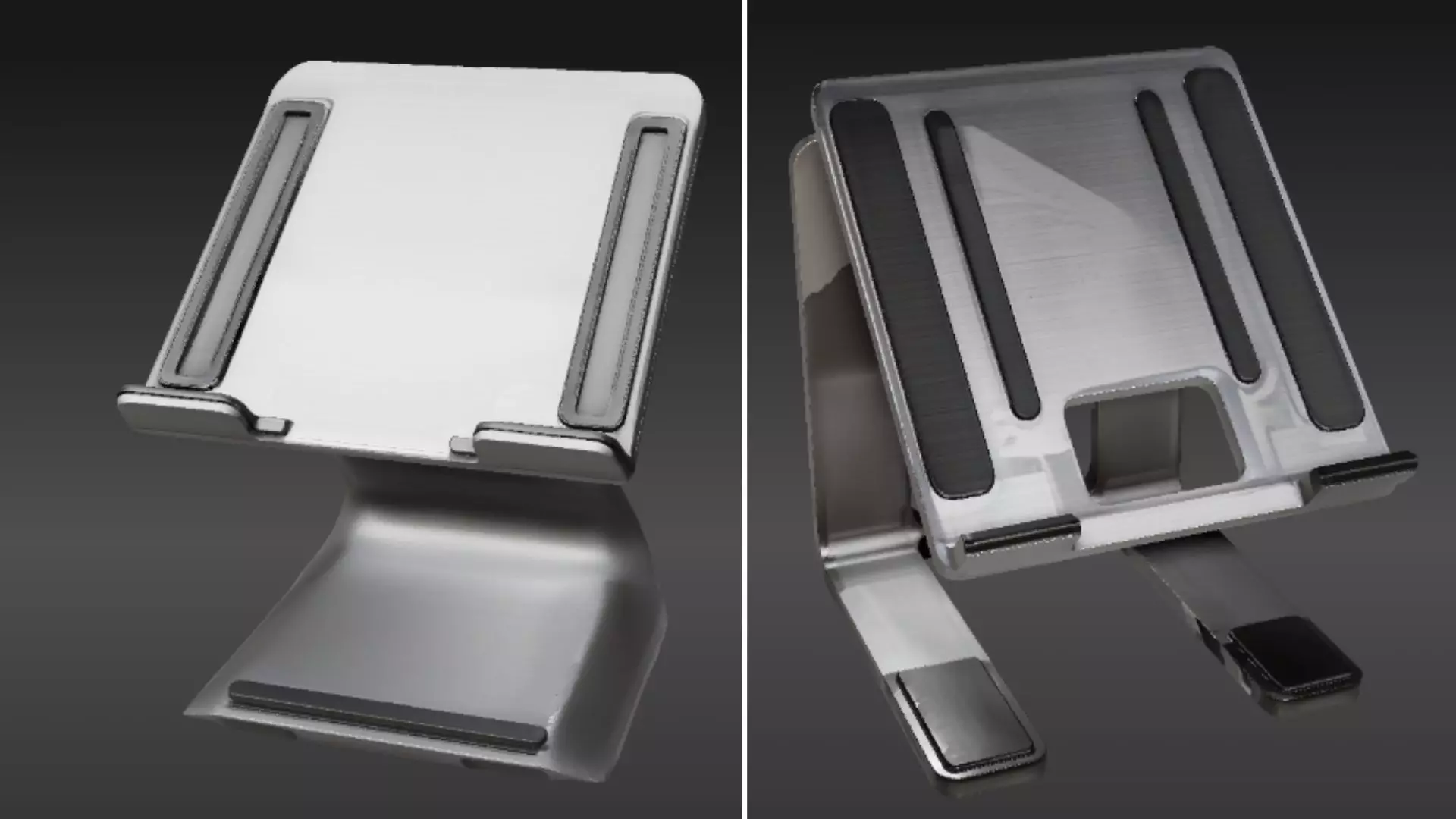 Laptop Stand 3D Model Two Pack  Minimalist Print-Ready  Low-poly 3D model_0