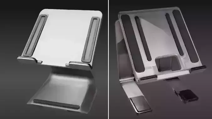 Laptop Stand 3D Model Two Pack  Minimalist Print-Ready  Low-poly 3D model