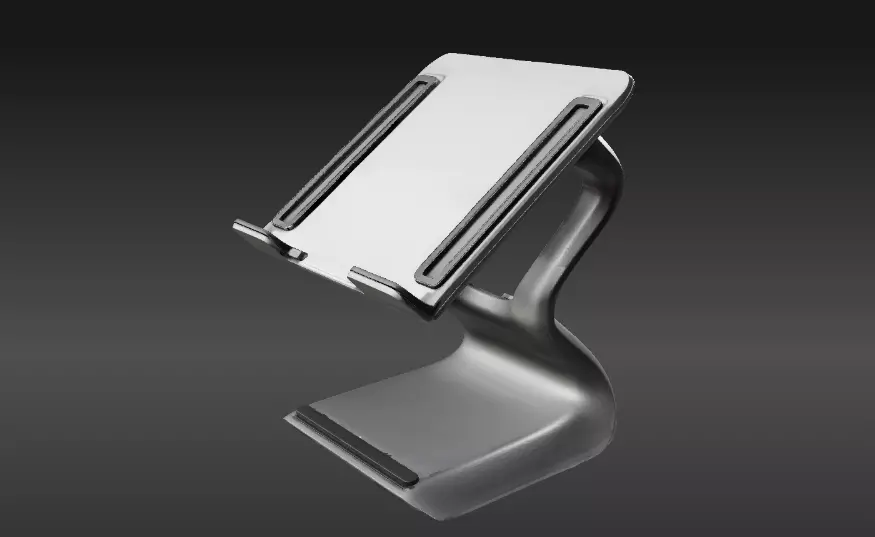 Laptop Stand 3D Model Two Pack  Minimalist Print-Ready  Low-poly 3D model_10