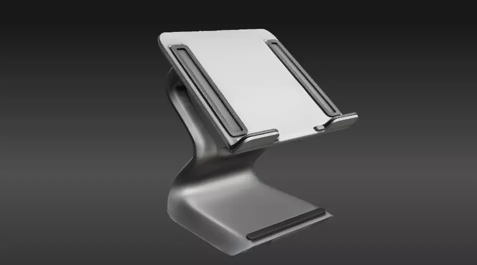 Laptop Stand 3D Model Two Pack  Minimalist Print-Ready  Low-poly 3D model_1