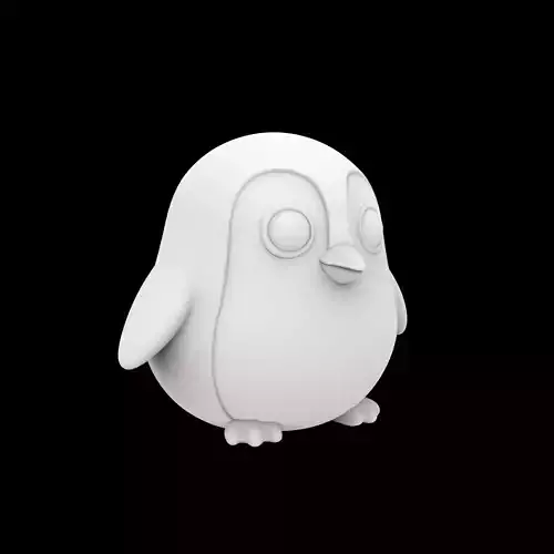 Cartoon Penguin Figurine 3D Print Model