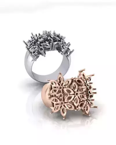 round and marquise jewelry ring 