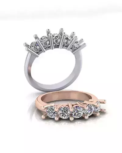 5 diamond engagement jewelry ring 