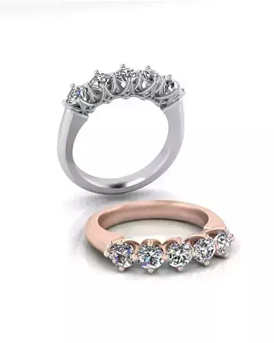 5 stone engagement jewelry ring 