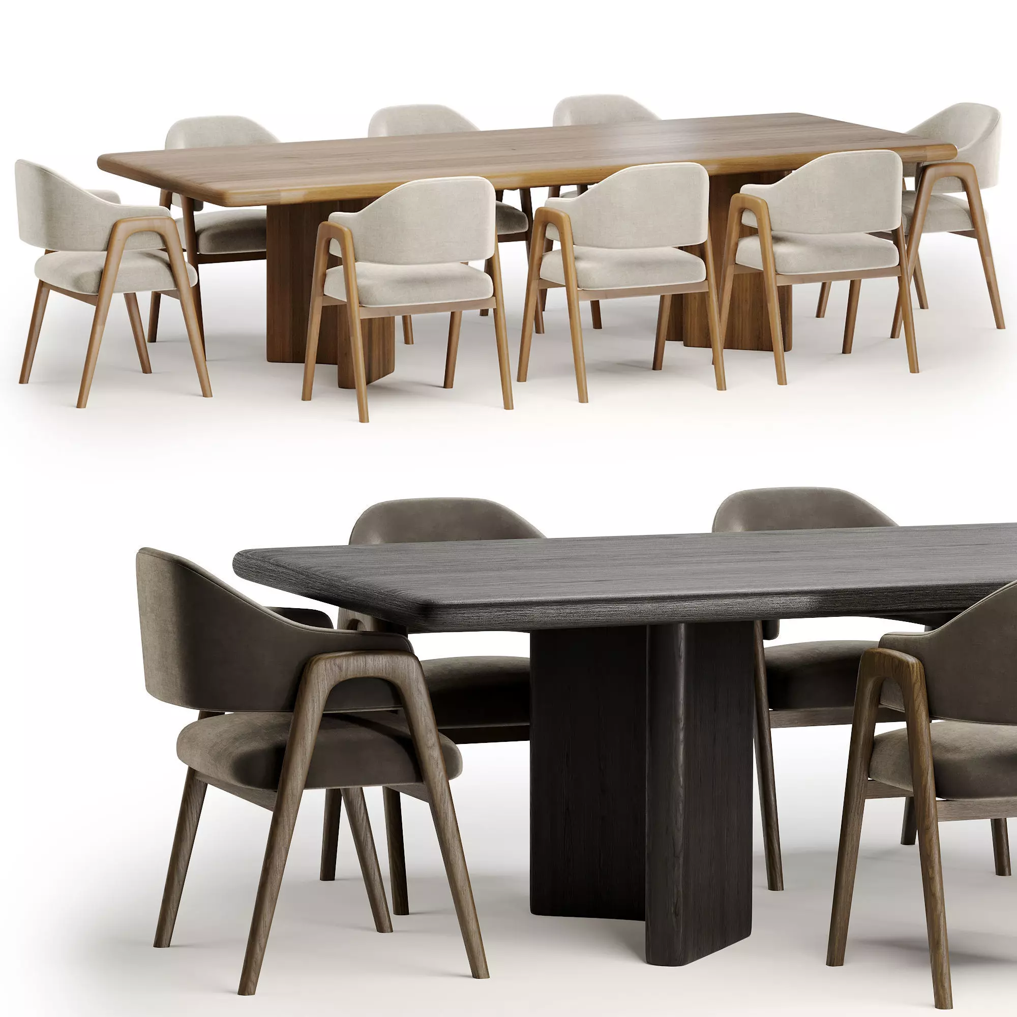 trever jose chair with imari table 3D model_1