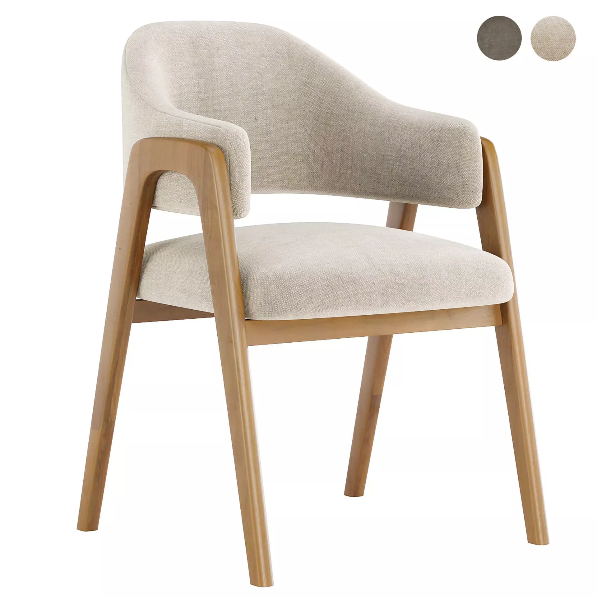 trever jose chair with imari table 3D model_2