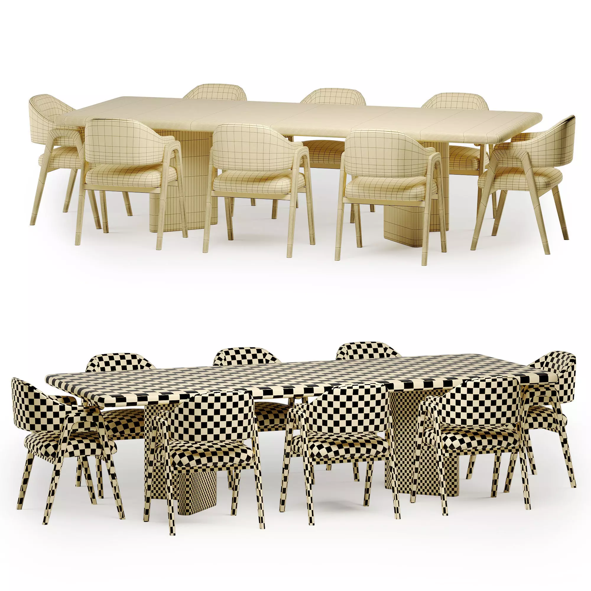 trever jose chair with imari table 3D model_7