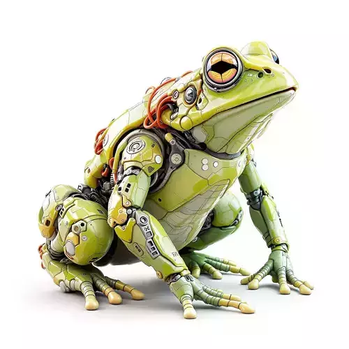 Cyborg Frog 3D Model PBR