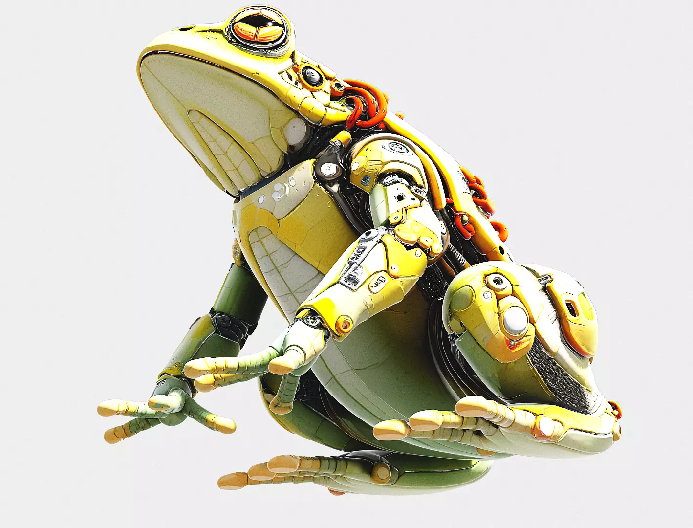 Cyborg Frog 3D Model PBR Low-poly 3D model_4