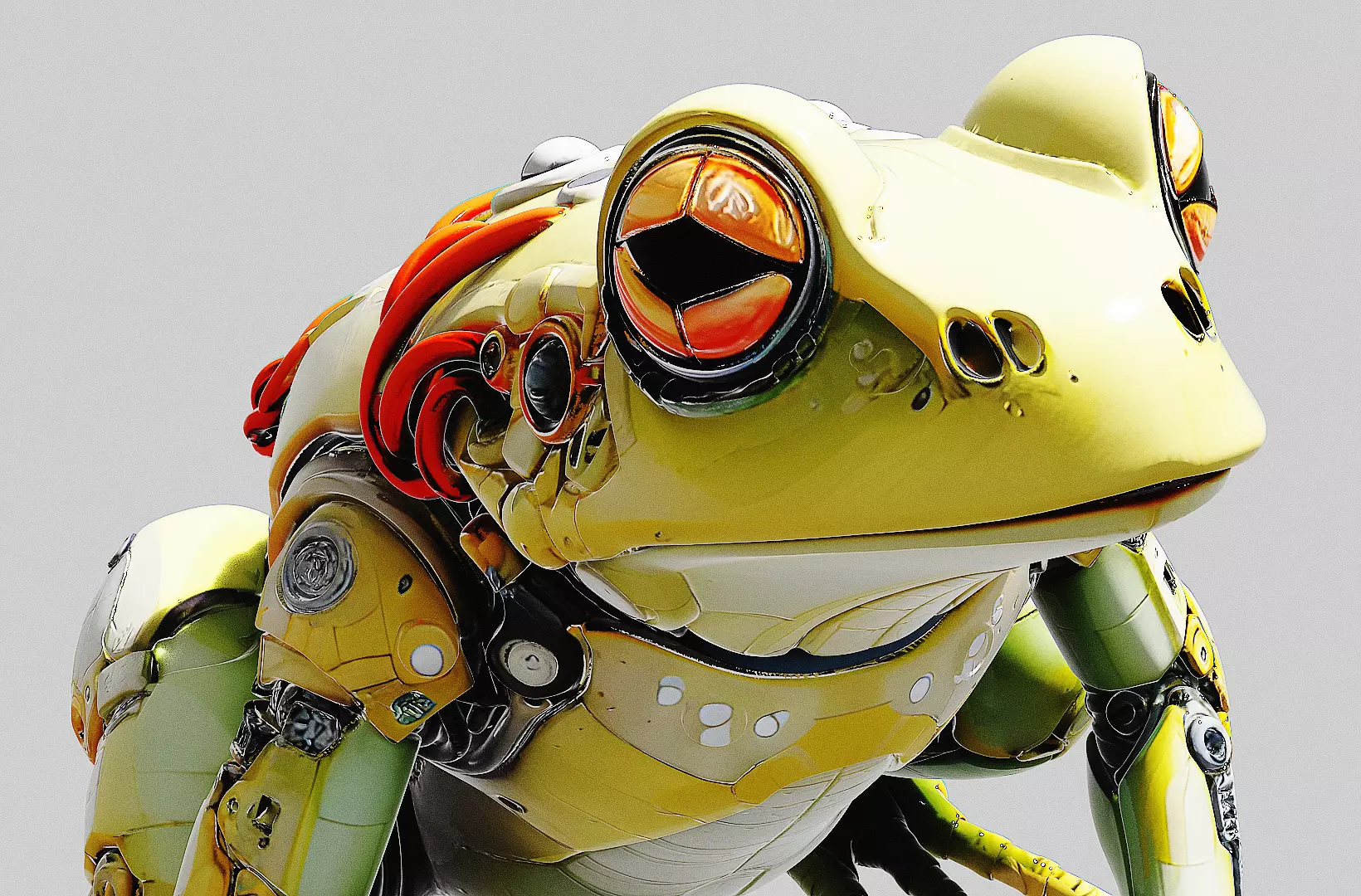Cyborg Frog 3D Model PBR Low-poly 3D model_6