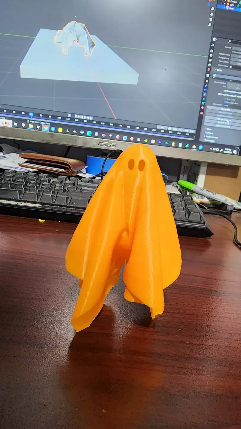 Draped Cloth Ghost STL 3D print model_0