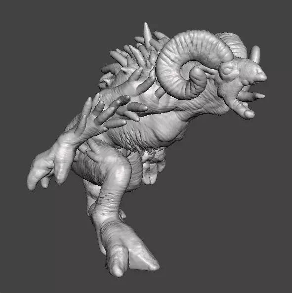 SHEEPSQUATCH MINIATURE MODEL FOR HORROR OR FANTASY GAMES RPG DND 3D print model_4