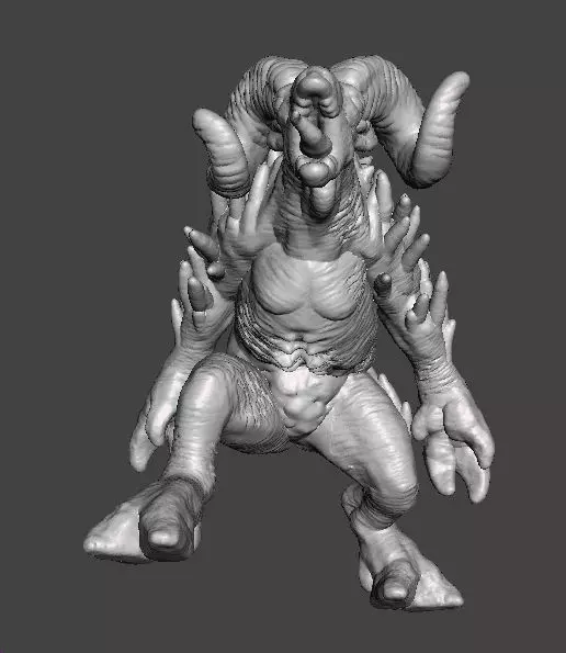 SHEEPSQUATCH MINIATURE MODEL FOR HORROR OR FANTASY GAMES RPG DND 3D print model_9