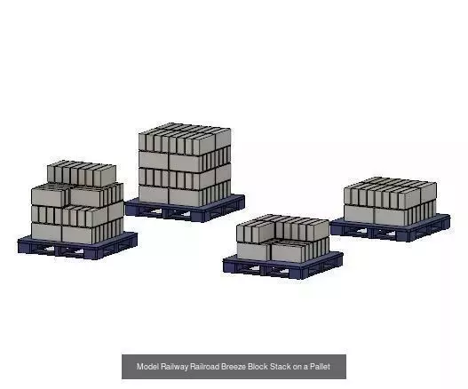Model Railway Construction Roadside Items 3D Model Collection_6