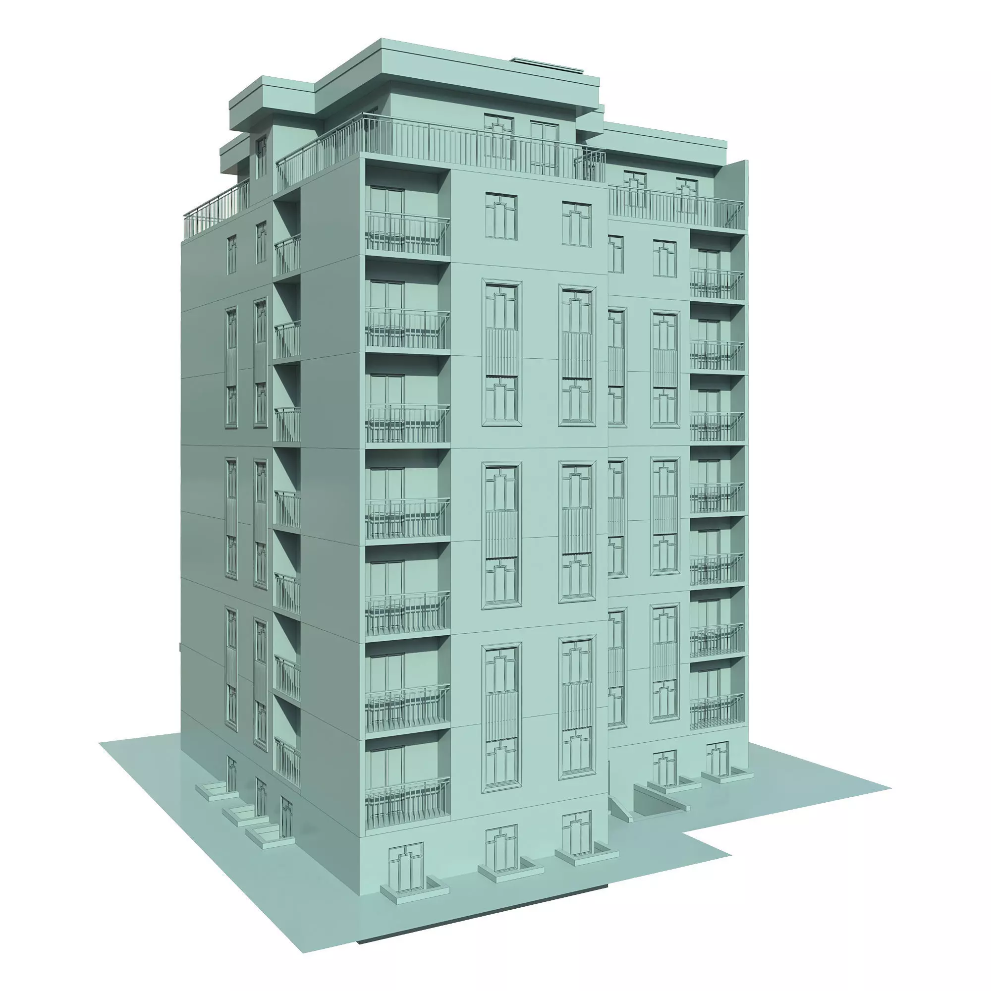 Residental building 3D model_3