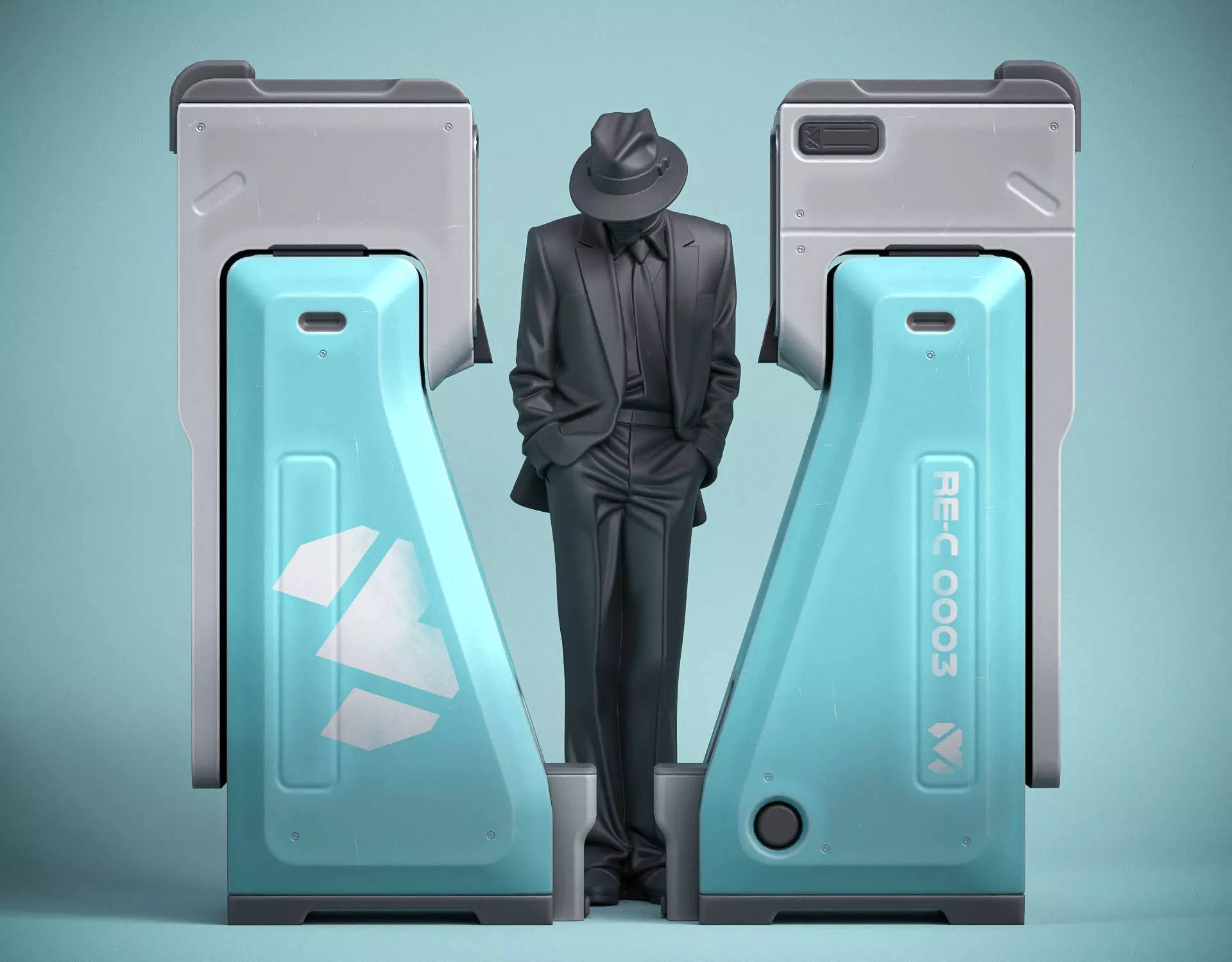 Sci-fi Console X3 PBR Low-poly 3D model_8