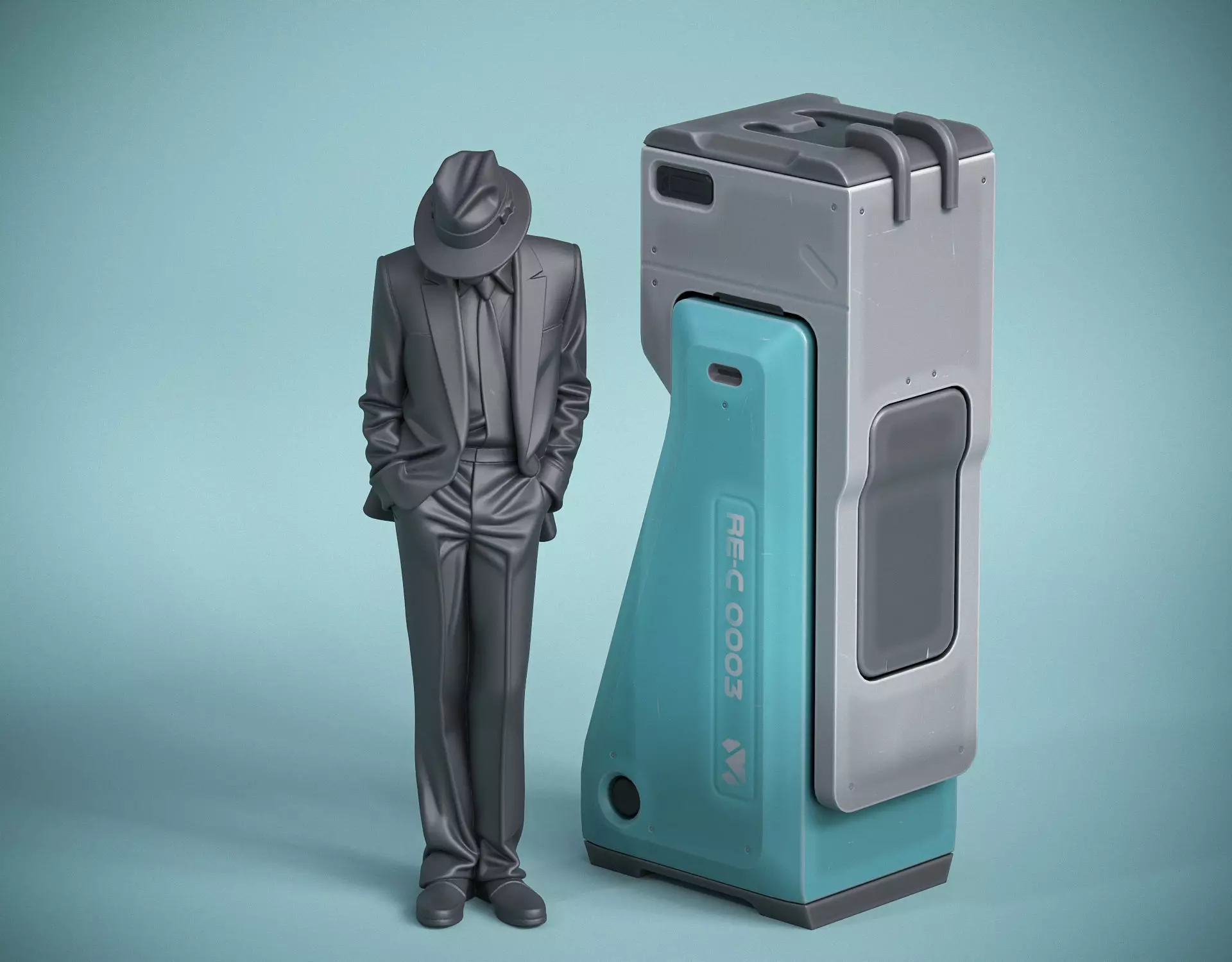 Sci-fi Console X3 PBR Low-poly 3D model_3