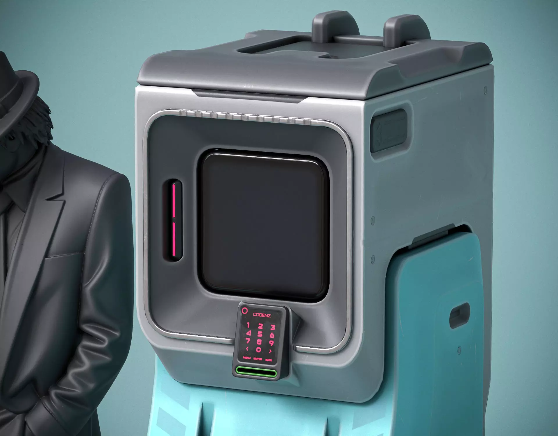 Sci-fi Console X3 PBR Low-poly 3D model_5