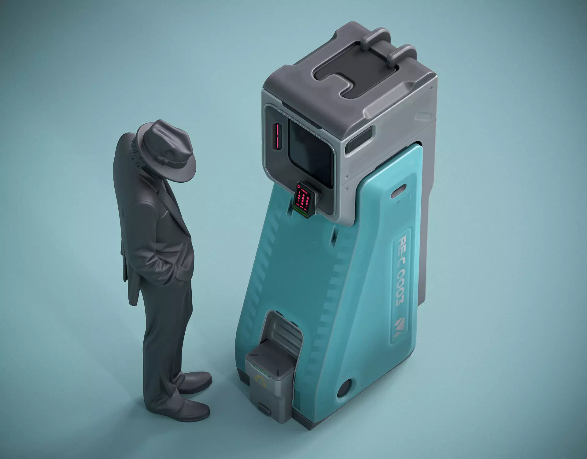 Sci-fi Console X3 PBR Low-poly 3D model_9