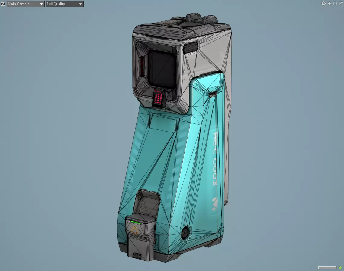 Sci-fi Console X3 PBR Low-poly 3D model_10