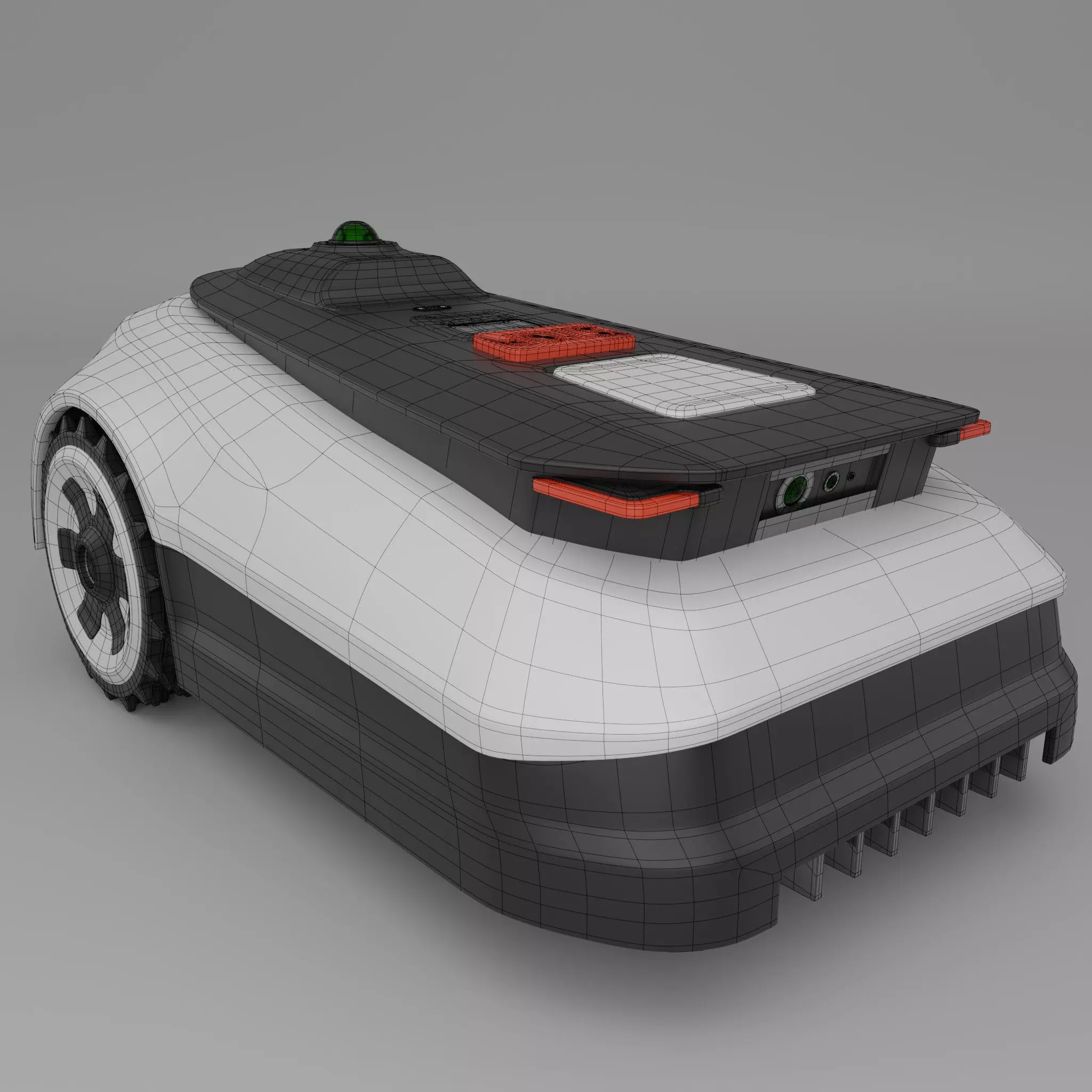 Robo Lawnmower Low-poly 3D model_5