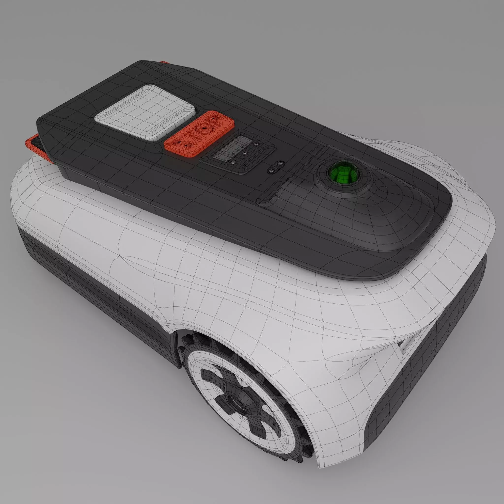 Robo Lawnmower Low-poly 3D model_6
