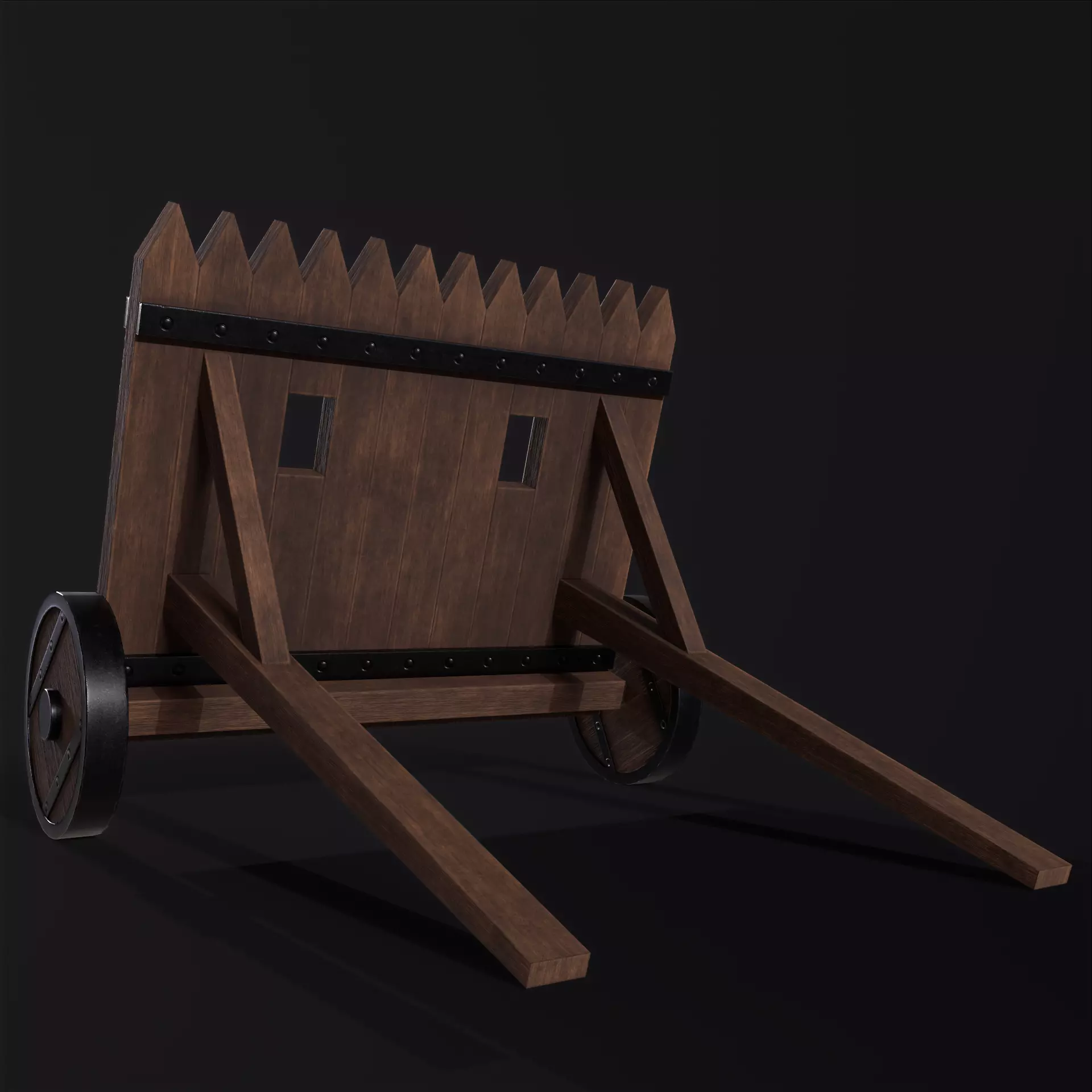 Siege Shield PBR Low-poly 3D model_4