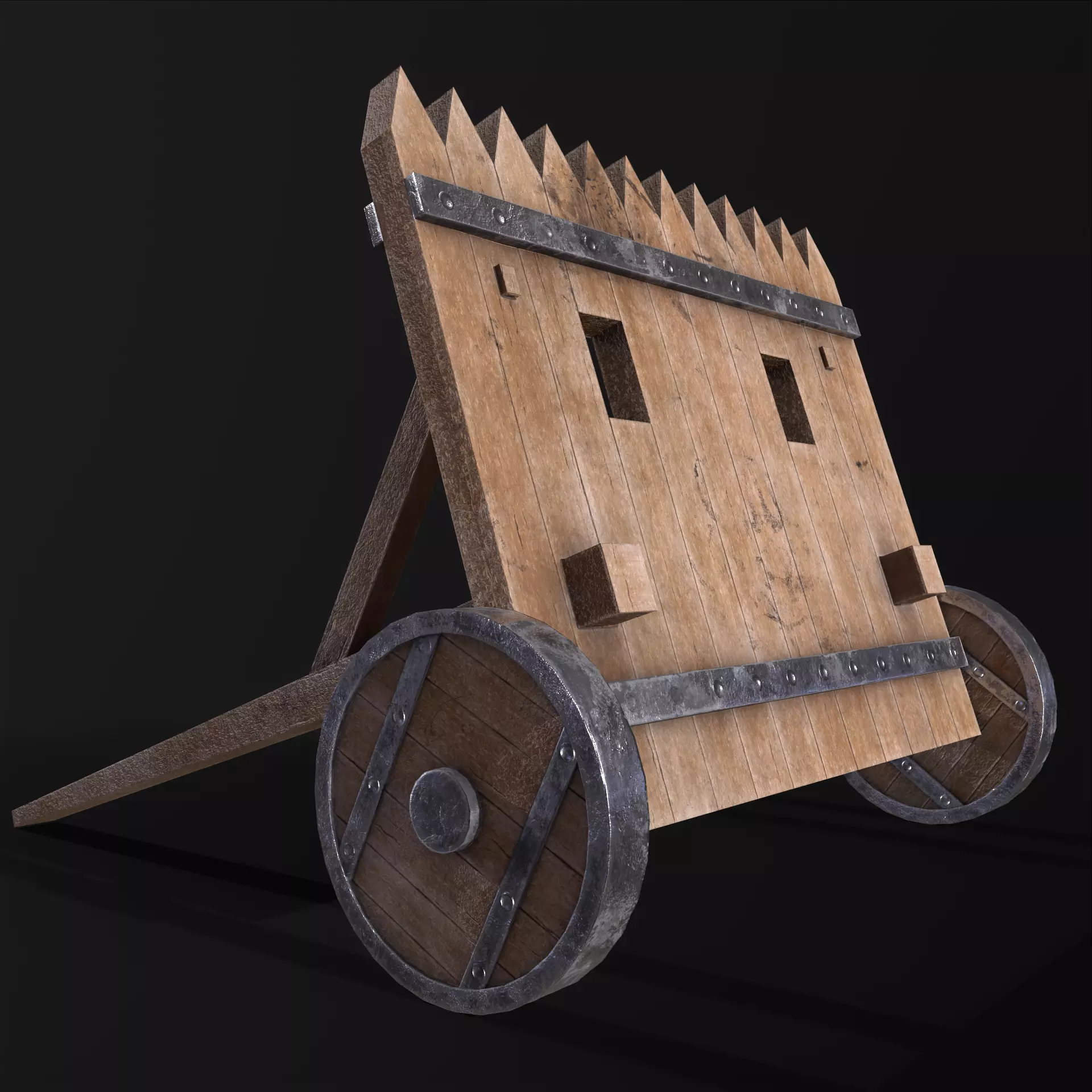 Siege Shield PBR Low-poly 3D model_7