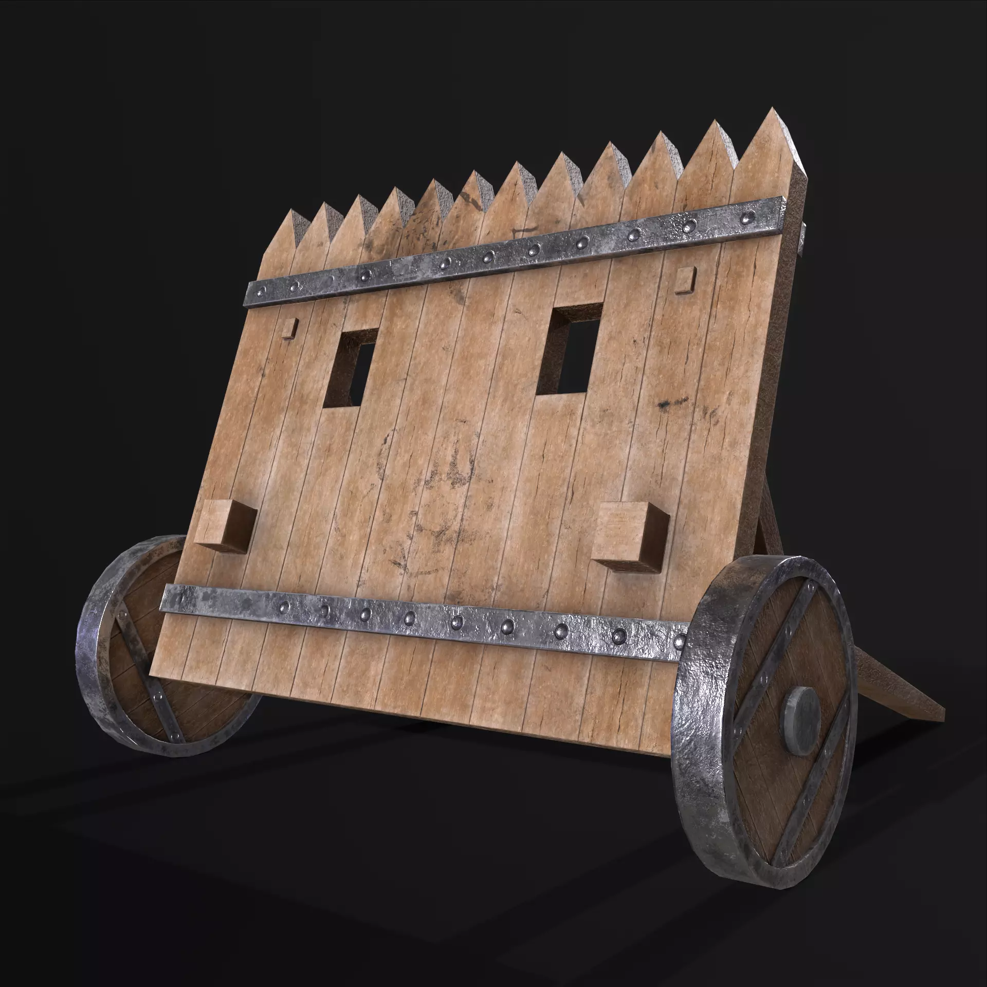 Siege Shield PBR Low-poly 3D model_0