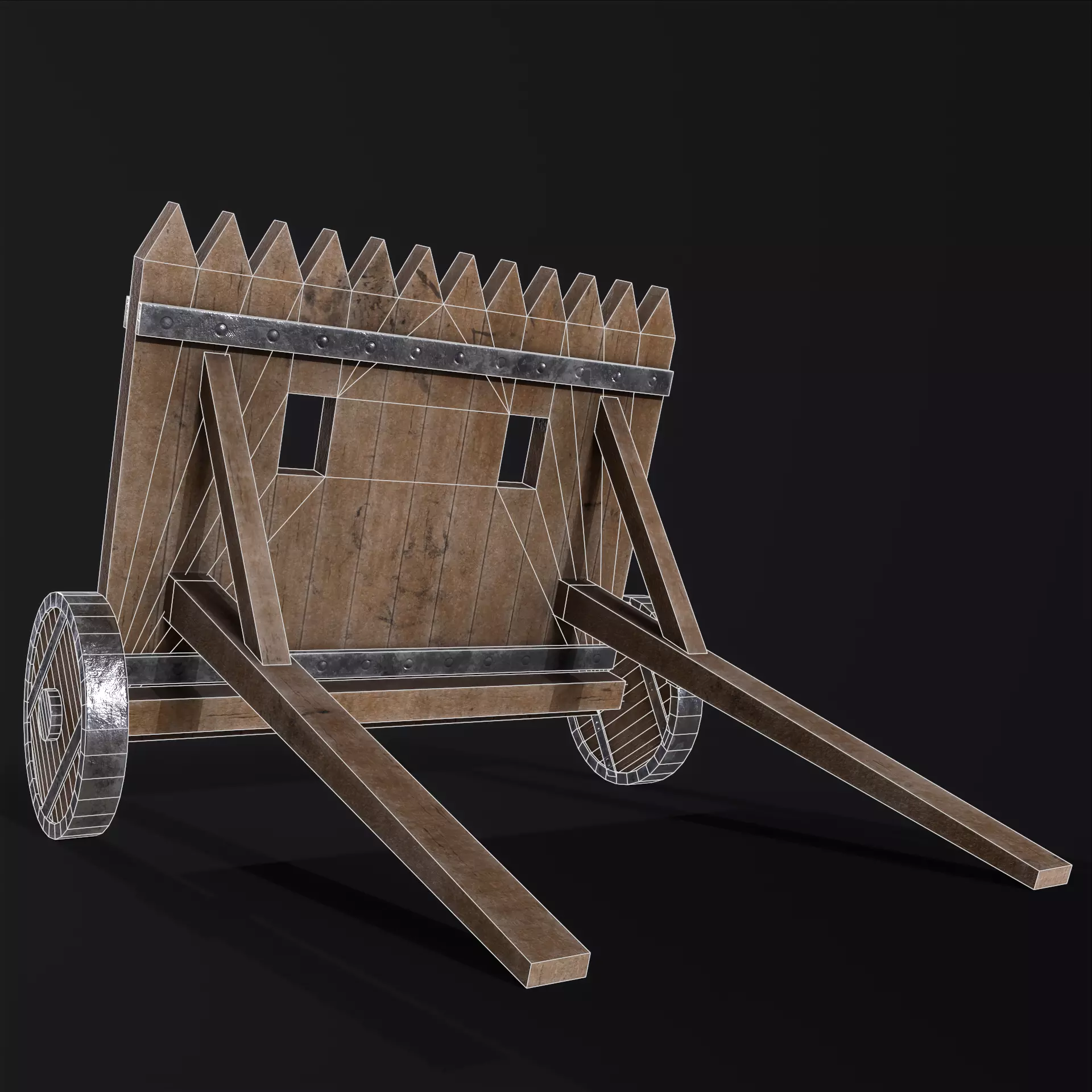 Siege Shield PBR Low-poly 3D model_10