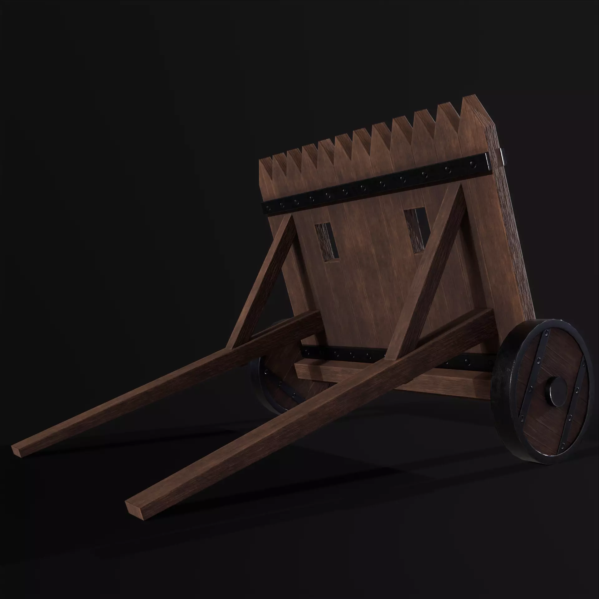 Siege Shield PBR Low-poly 3D model_6